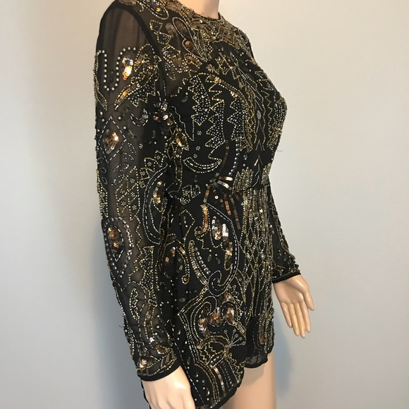 ASOS Embellished Beaded Playsuit Romper - Picture 2 of 8